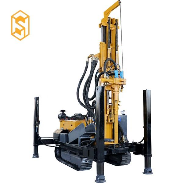 200M Protable Small Trailer Hydraulic Water Well Drilling Rig Borehole Drilling Equipment